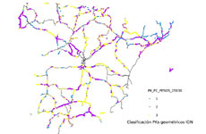 Nominal and Real kilometer points analysis of the correlation in the geometry of the railway line