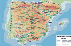 Mathematical study of the evolution of the Spanish Broad Gauge network 1956-2006